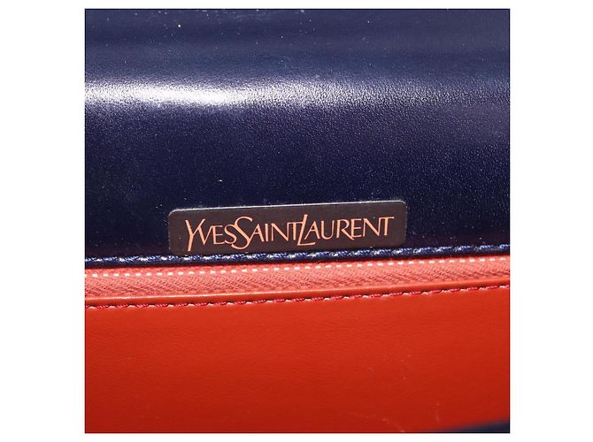 Autre Marque Saint Laurent Shoulder Bag Leather Navy Gold Tone Auth bs37775 - Jerrillo - vista 17