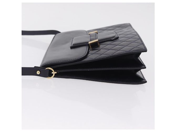 Autre Marque Saint Laurent Shoulder Bag Leather Navy Gold Tone Auth bs37775 - Jerrillo - vista 5