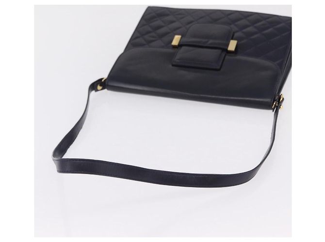 Autre Marque Saint Laurent Shoulder Bag Leather Navy Gold Tone Auth bs37775 - Jerrillo - vista 7