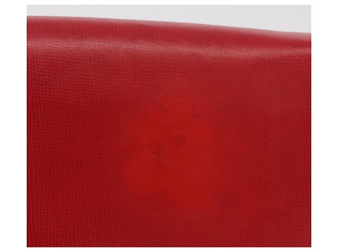 Christian Dior Shoulder Bag Leather Red Gold Tone Auth bs37803 - Jerrillo - vista 4