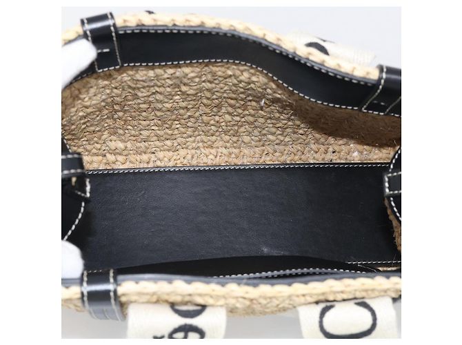 Chloé Chloe Woody Hand Bag Raffia 2way Beige Gold Tone Auth bs37833A - Jerrillo - vista 18