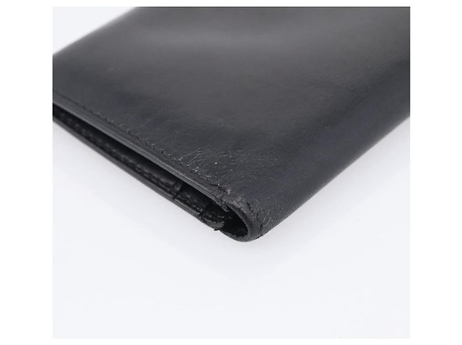 Hermès HERMES Bean Long Wallet Leather Black Gold Tone Auth bs37904 - Jerrillo - vista 9