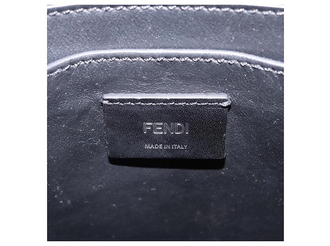 FENDI Pack Shopping Bag Small Hand Bag Leather Black Silver 7VA512 Auth bs37907 - Jerrillo - vista 16