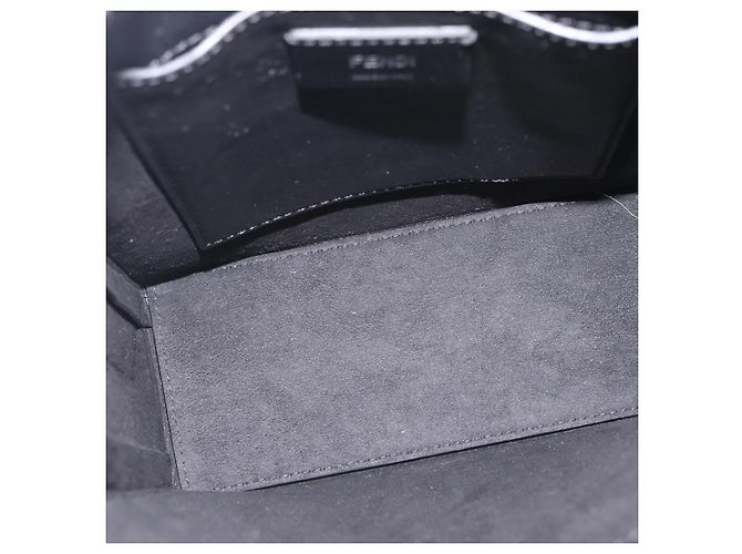 FENDI Pack Shopping Bag Small Hand Bag Leather Black Silver 7VA512 Auth bs37907 - Jerrillo - vista 17