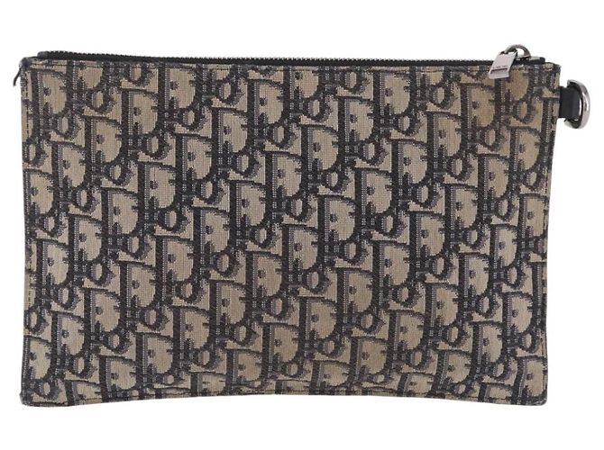 Christian Dior Oblique Clutch Bag Canvas Navy Silver Auth bs37922 - Jerrillo - vista 3