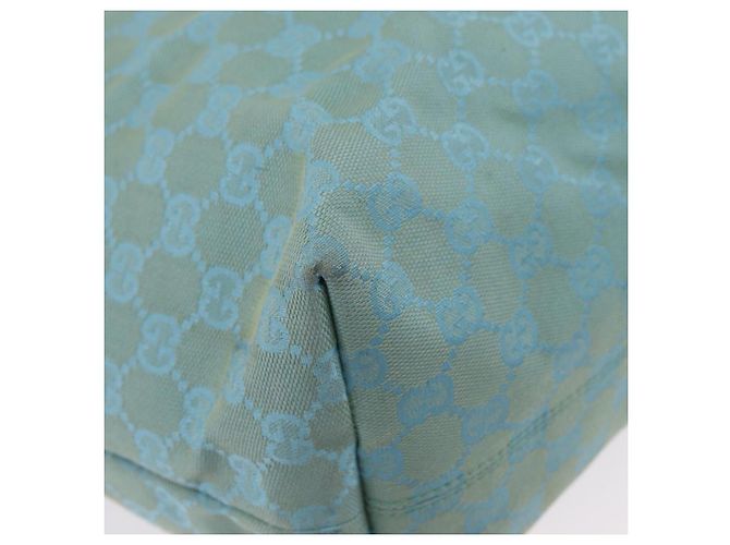 GUCCI GG Canvas Tote Bag 2way Outlet Light Blue Silver 257298 Auth ep16449A - Jerrillo - vista 13