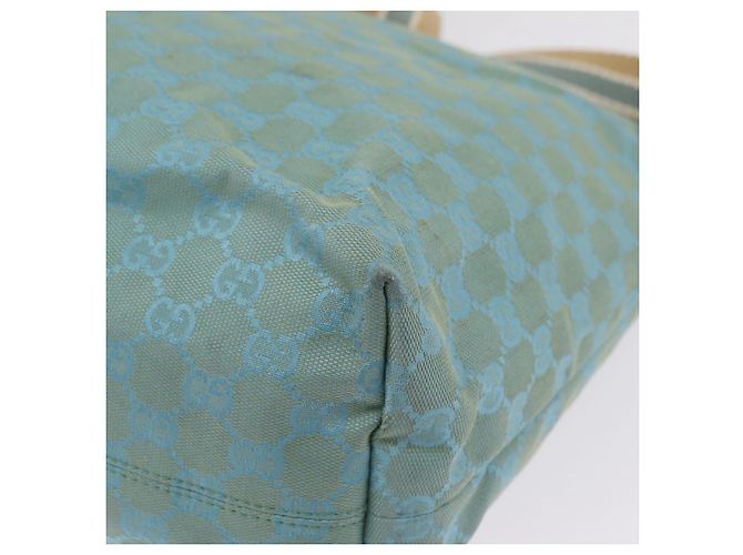 GUCCI GG Canvas Tote Bag 2way Outlet Light Blue Silver 257298 Auth ep16449A - Jerrillo - vista 16