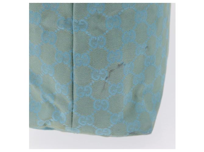 GUCCI GG Canvas Tote Bag 2way Outlet Light Blue Silver 257298 Auth ep16449A - Jerrillo - vista 5