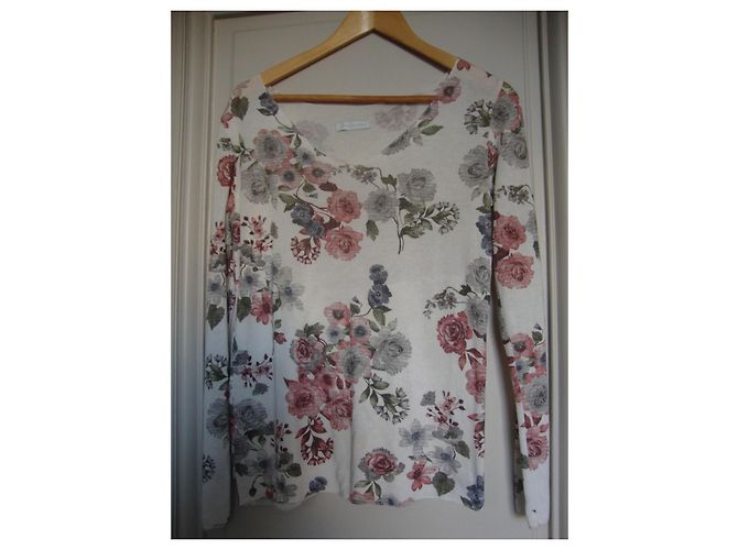 Autre Marque Jersey Floral de Algodón y Viscosa Made in Italy - vista 2