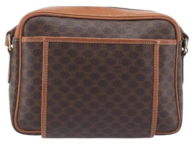 Céline CELINE Macadam Canvas Shoulder Bag PVC Leather Brown Gold Auth ep16781 - Jerrillo - vista 3