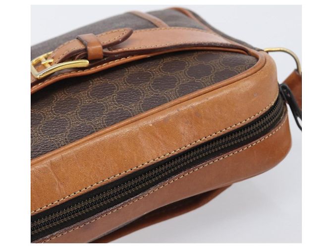 Céline CELINE Macadam Canvas Shoulder Bag PVC Leather Brown Gold Auth ep16781 - Jerrillo - vista 7
