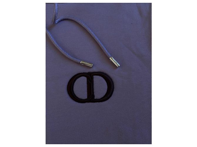 Dior Felpa con Cappuccio CD Ricamata Rosa Violaceo - vista 3