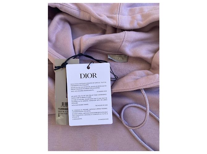 Dior Felpa con Cappuccio CD Ricamata Rosa Violaceo - vista 4