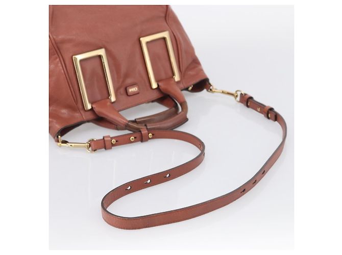 Chloé Chloe Etel Handtasche Leder 2way Rosa Gold Auth ka6785A - Jerrillo - Ansicht 10