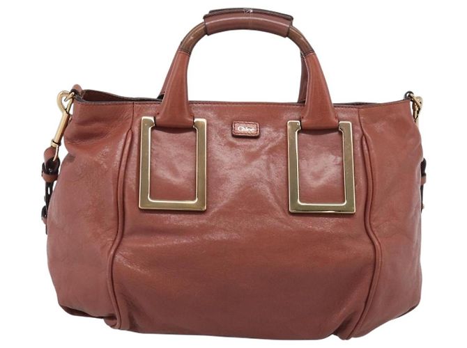 Chloé Chloe Etel Handtasche Leder 2way Rosa Gold Auth ka6785A - Jerrillo - Ansicht 2