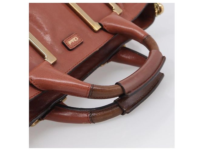 Chloé Chloe Etel Handtasche Leder 2way Rosa Gold Auth ka6785A - Jerrillo - Ansicht 7