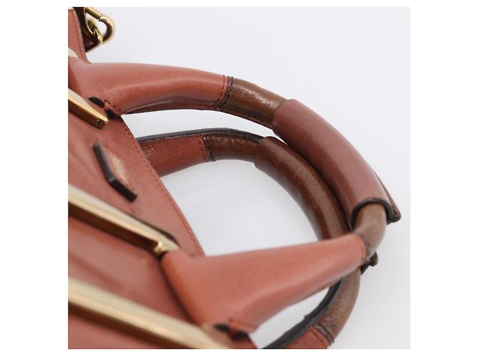 Chloé Chloe Etel Handtasche Leder 2way Rosa Gold Auth ka6785A - Jerrillo - Ansicht 8