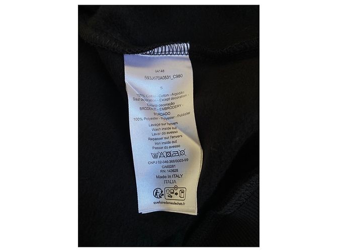 Sudadera Dior de algodón negro con logo CD - vista 6