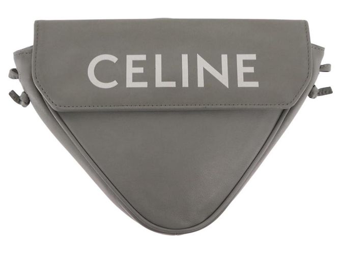Céline CELINE Triangle Bag Leather Gray Auth ka6826A - Jerrillo - vista 2