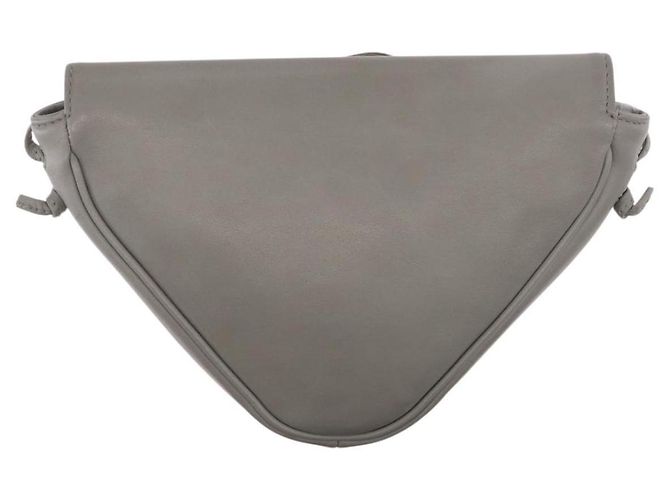 Céline CELINE Triangle Bag Leather Gray Auth ka6826A - Jerrillo - vista 3
