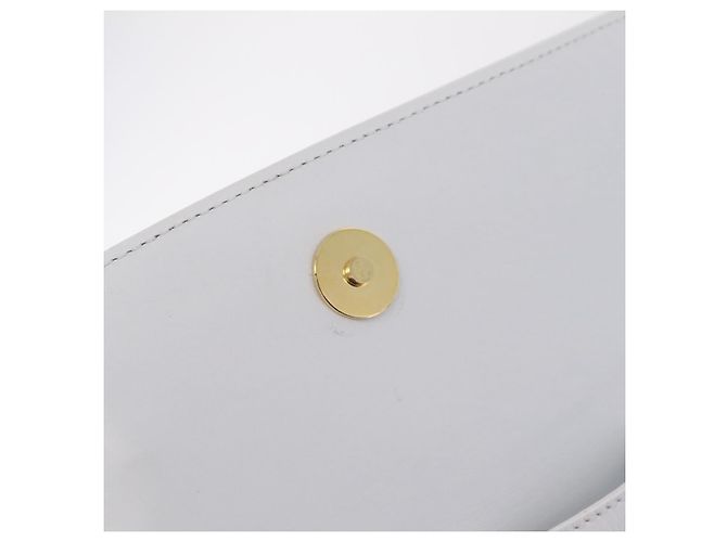 Céline CELINE Shoulder Bag Leather White Gold Auth ep16793A - Jerrillo - vista 18
