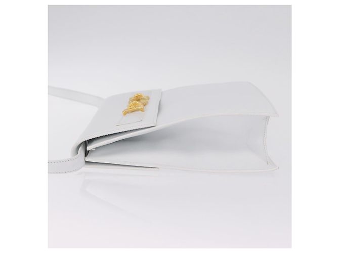 Céline CELINE Shoulder Bag Leather White Gold Auth ep16793A - Jerrillo - vista 5
