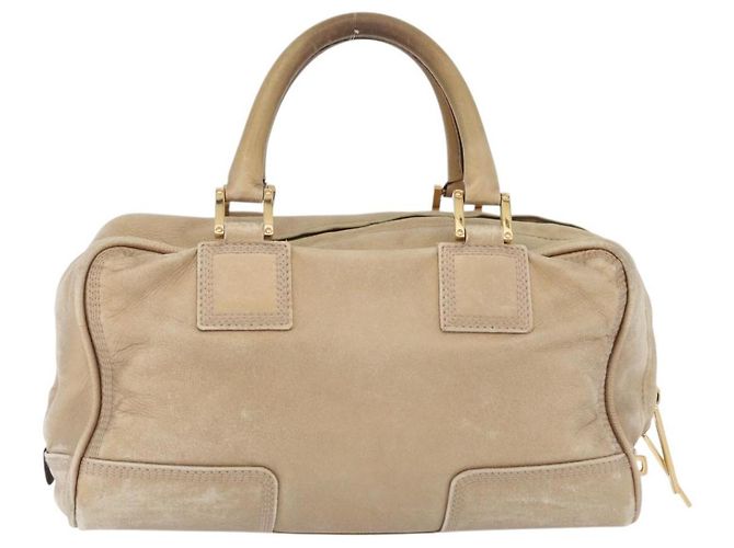 LOEWE Anagram Amazona 28 Hand Bag Leather Gold Auth ep16795 - Jerrillo - vista 3