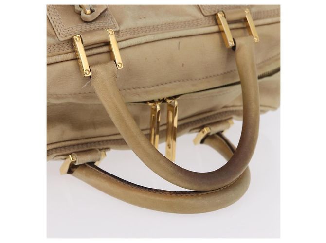 LOEWE Anagram Amazona 28 Hand Bag Leather Gold Auth ep16795 - Jerrillo - vista 7