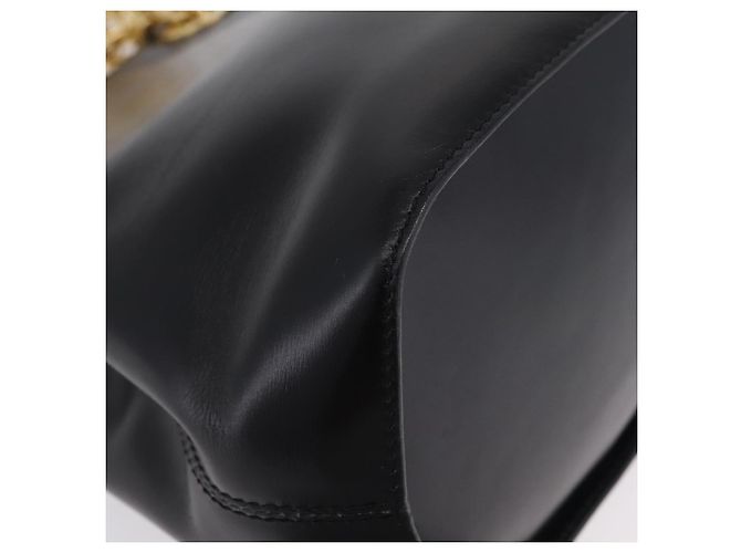 Céline CELINE Shoulder Bag Leather Black Gold Auth ep16820V - Jerrillo - vista 10