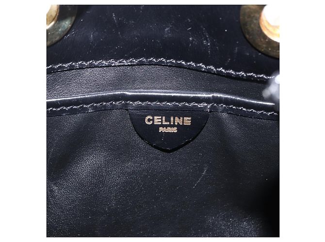 Céline CELINE Shoulder Bag Leather Black Gold Auth ep16820V - Jerrillo - vista 15