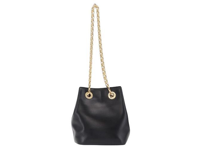 Céline CELINE Shoulder Bag Leather Black Gold Auth ep16820V - Jerrillo - vista 3