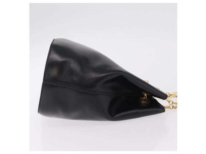 Céline CELINE Shoulder Bag Leather Black Gold Auth ep16820V - Jerrillo - vista 4