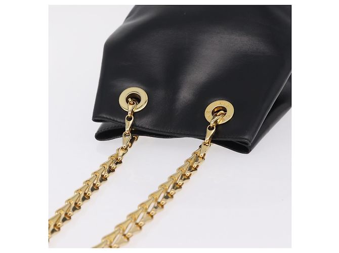 Céline CELINE Shoulder Bag Leather Black Gold Auth ep16820V - Jerrillo - vista 6