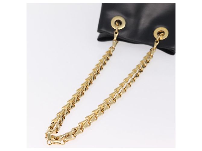 Céline CELINE Shoulder Bag Leather Black Gold Auth ep16820V - Jerrillo - vista 7