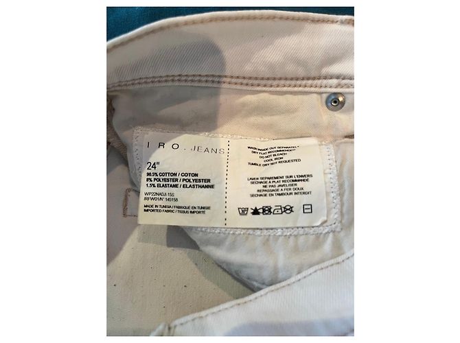 Jeans Iro Slim Distressed Bianchi - vista 7