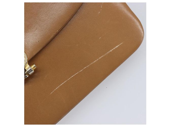 Christian Dior Chain Shoulder Bag Leather Beige Gold Auth ep16809 - Jerrillo - vista 17