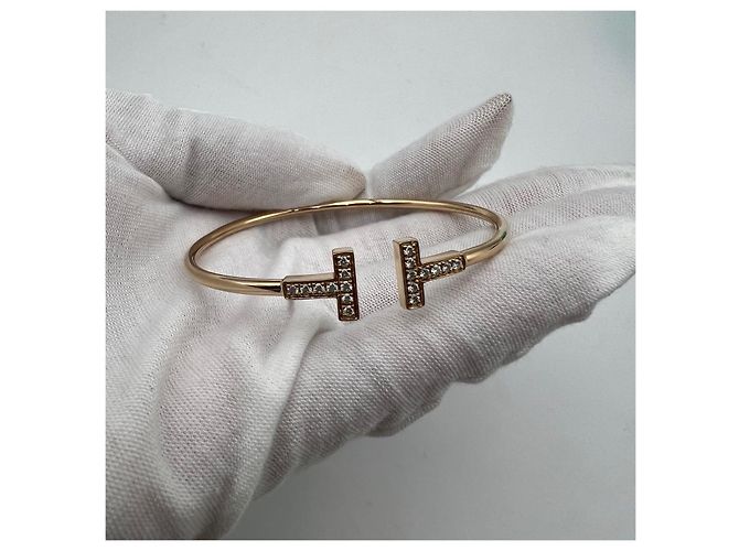 Collana Tiffany & Co in diamanti e oro rosa - vista 3
