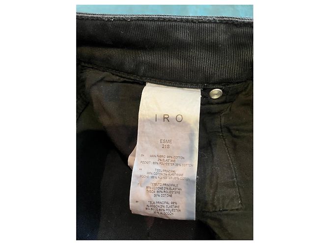 IRO Slim Stretch Jeans Schwarz - Ansicht 4