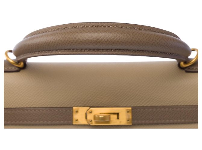 Hermès Borsa HERMES Kelly 25 in Pelle Beige - 104075 - vue 10