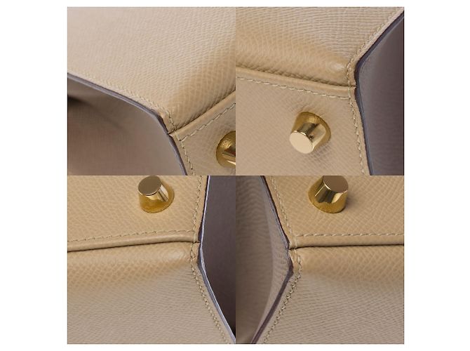 Hermès Borsa HERMES Kelly 25 in Pelle Beige - 104075 - vue 12