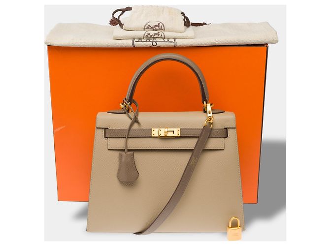 Hermès Borsa HERMES Kelly 25 in Pelle Beige - 104075 - vue 3