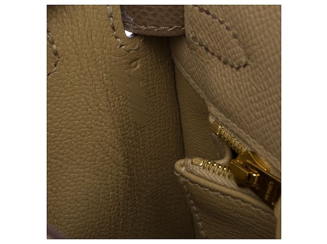 Hermès Borsa HERMES Kelly 25 in Pelle Beige - 104075 - vue 8