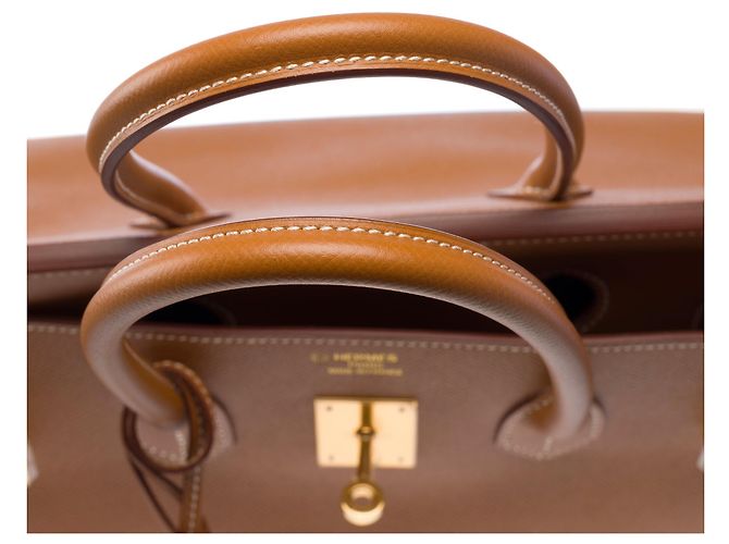 Hermès Borsa HERMES Birkin 35 in Pelle Dorata - 104078 - vista 10