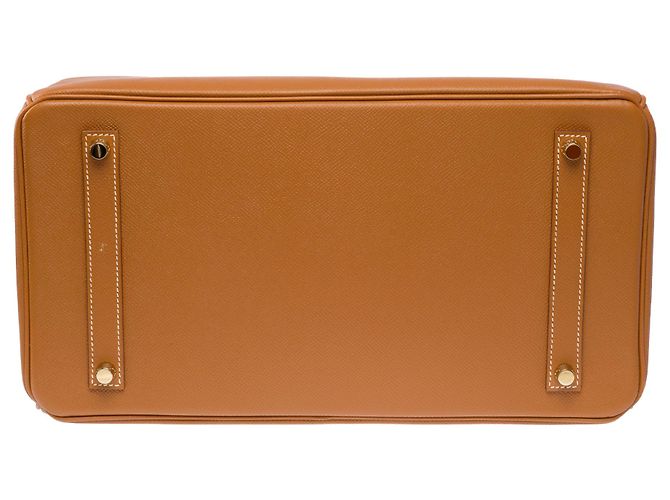 Hermès Borsa HERMES Birkin 35 in Pelle Dorata - 104078 - vista 11