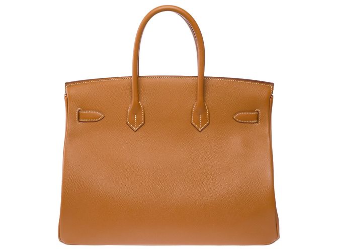 Hermès Borsa HERMES Birkin 35 in Pelle Dorata - 104078 - vista 5