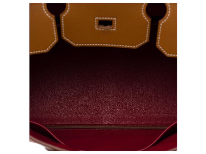 Hermès Borsa HERMES Birkin 35 in Pelle Dorata - 104078 - vista 9