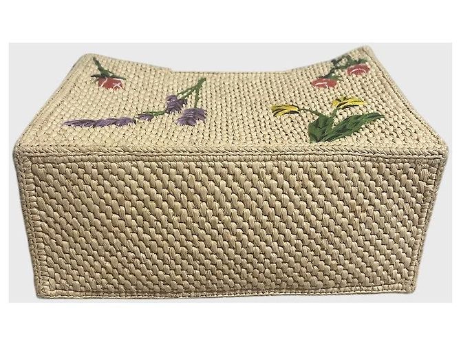 Borsa Loewe Font Tote Small in rafia beige - vista 5