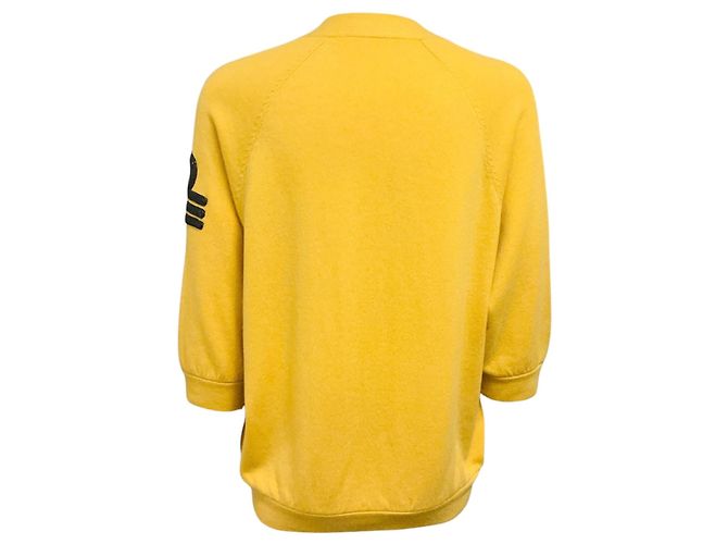 Brunello Cucinelli Cardigan aus Kaschmir in Senfgelb mit Monili - Ansicht 3
