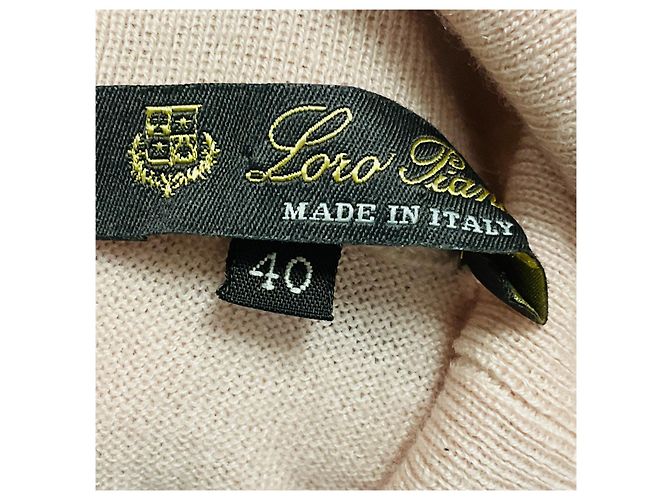 Jersey de cuello alto de cashmere Loro Piana Rosa Pálido - vista 4