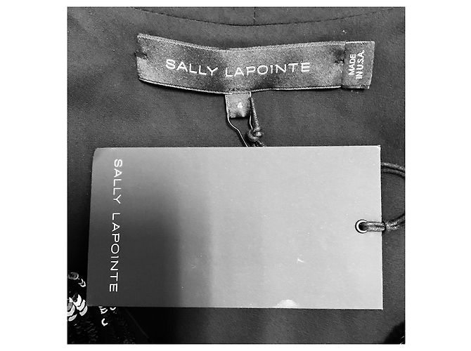 Autre Marque Blusa de rayas con lentejuelas negras Sally LaPointe - vista 4